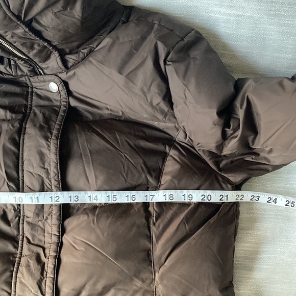 Michael Kors Women’s Puffer Medium Quilted Down Fill Brown Snap Zip Up High Neck - Picture 7 of 10